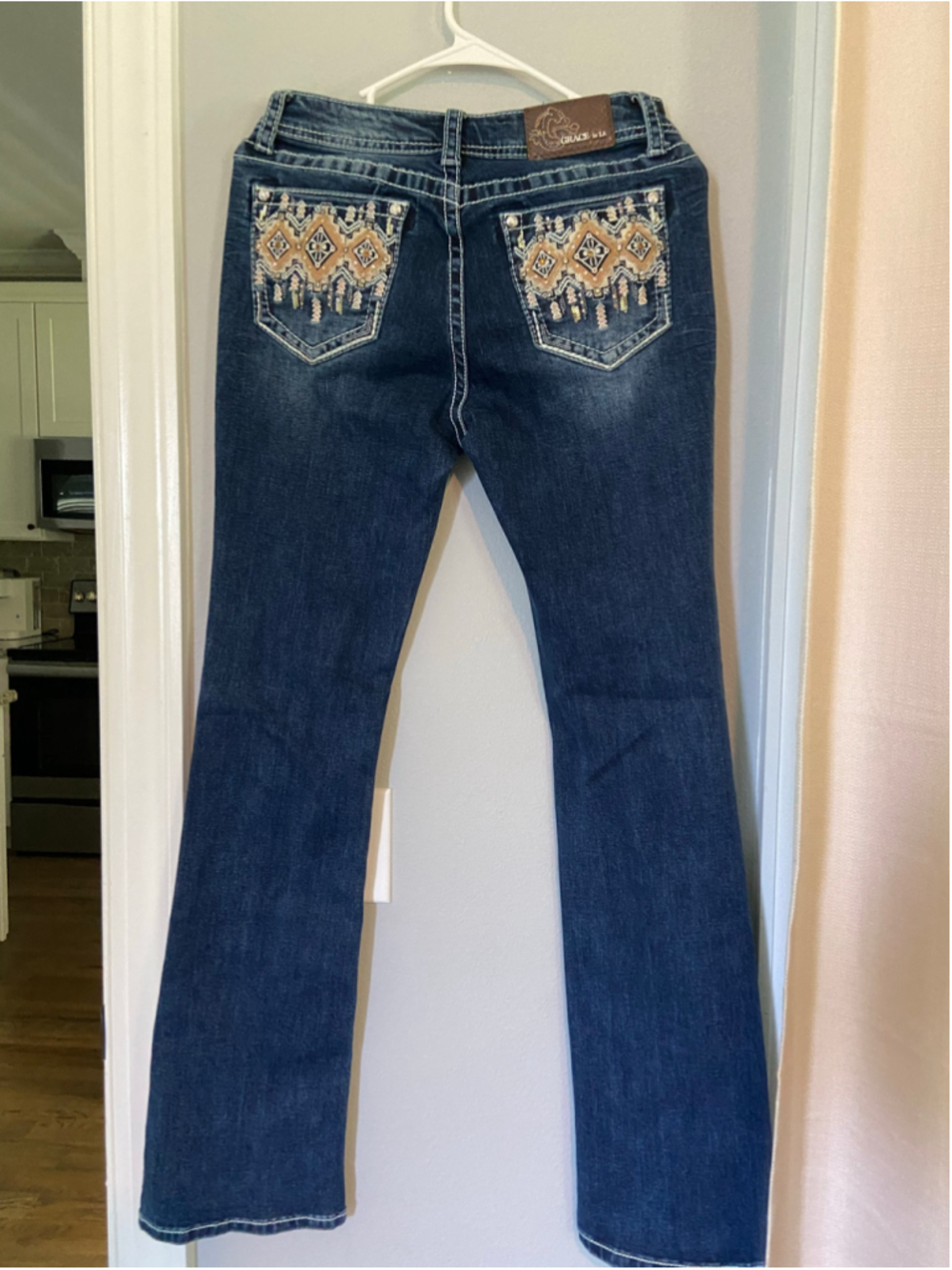 Grace in LA bling pocket jeans, size 27 waist